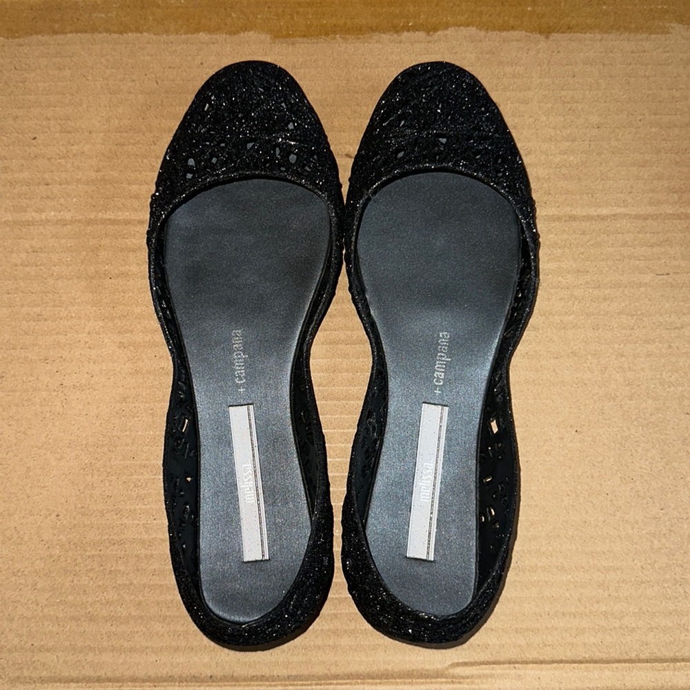 Black Melissa Campana flats